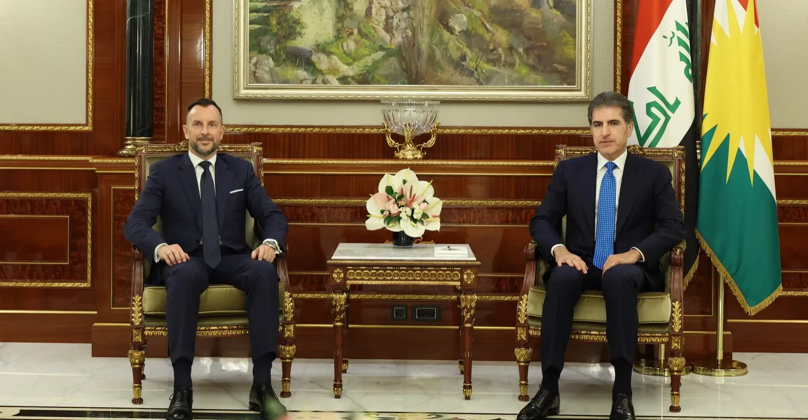 نيجيرفان بارزاني يشكر إيطاليا على “وسام نجمة إيطاليا” ويؤكد أهمية توسيع التعاون مع العراق وإقليم كوردستان