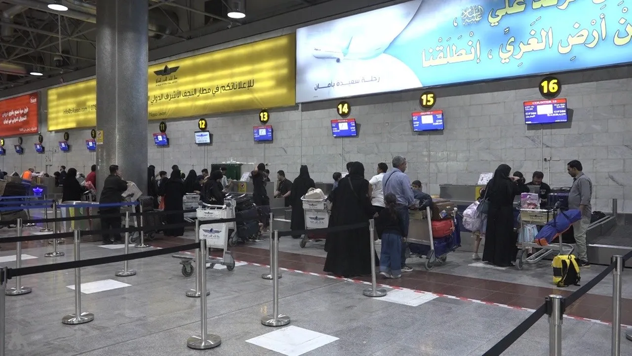مطار النجف يعلن موعد عودة الرحلات الإيرانية بعد توقفها